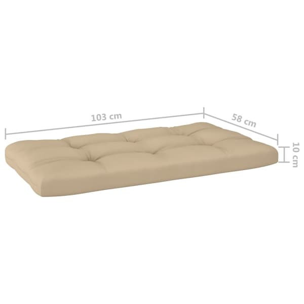 Pallsoffa 2-sits med dynor vit impregnerad furu
