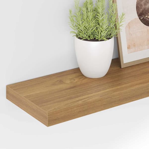 Vägg hylla Väggmonterat 4 st Brun 80 x 23,5 x 3,8 cm