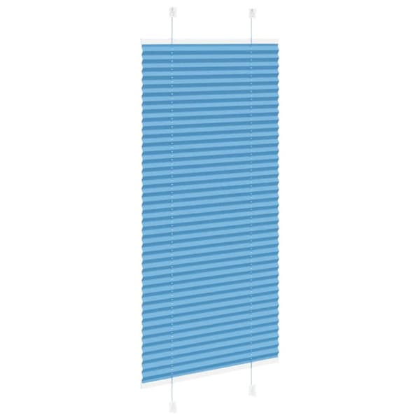 Plisserad persienn blå 65x150cm tyg bredd 64,4cm polyester