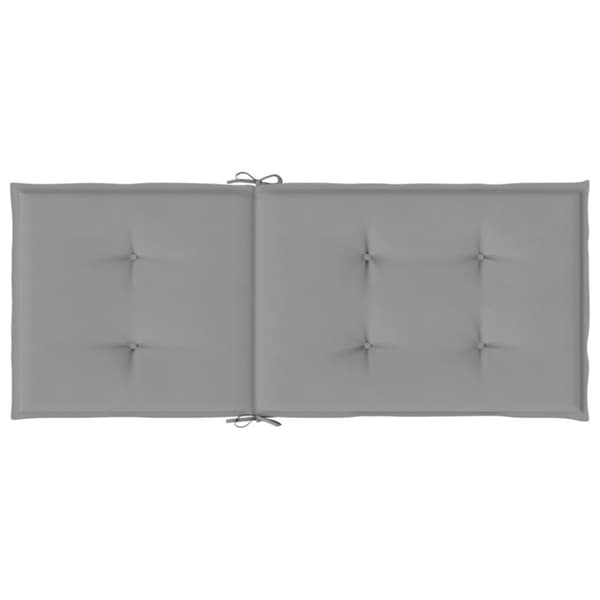 Stolsdynor 4 st grå 120x50x3 cm tyg