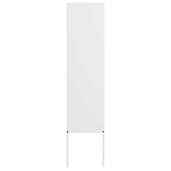 Trädgårds integritetsskärm Vit 32 x 140 cm Kallvalsat stål
