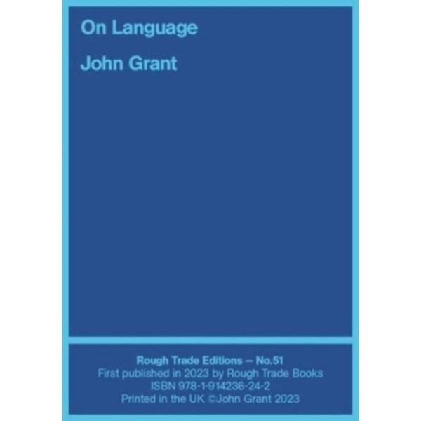 On Language - John Grant and Will Burns (RT#51) (häftad, eng)
