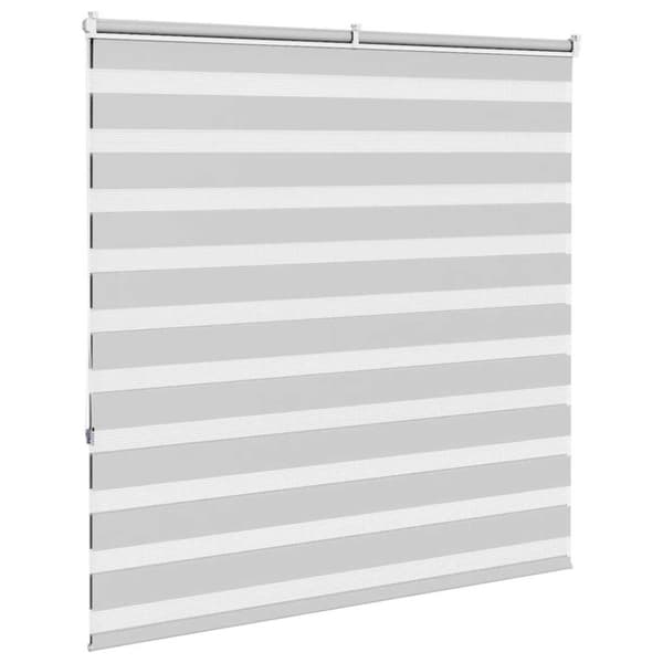 Rullgardin zebra ljusgrå 145x150 cm tyg bredd 140,9cm polyester
