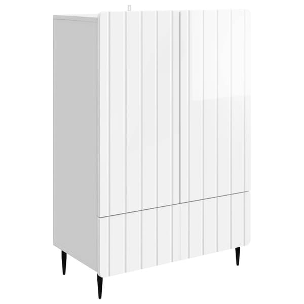 Sideboard Vit högglans 66 x 34,5 x 97 cm Konstruerat trä