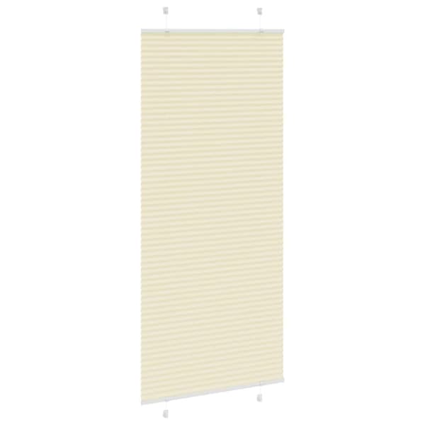 Plisserad persienn cremefärgad 100x200 cm tyg bredd 99,4 cm
