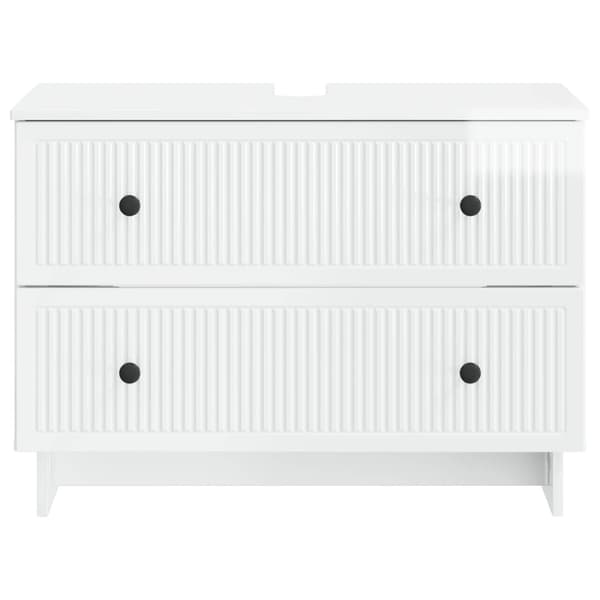 Badrumsskåp med handfat EDE Vit högglans 82 x 41 x 59 cm