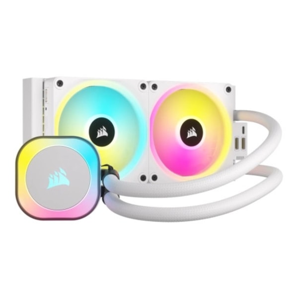 CORSAIR iCUE Link H100I RGB - kylsystem med vätska till processorn Vit