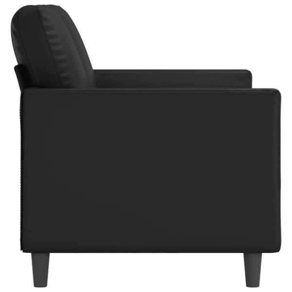 2-sitssoffa svart 120 cm konstläder