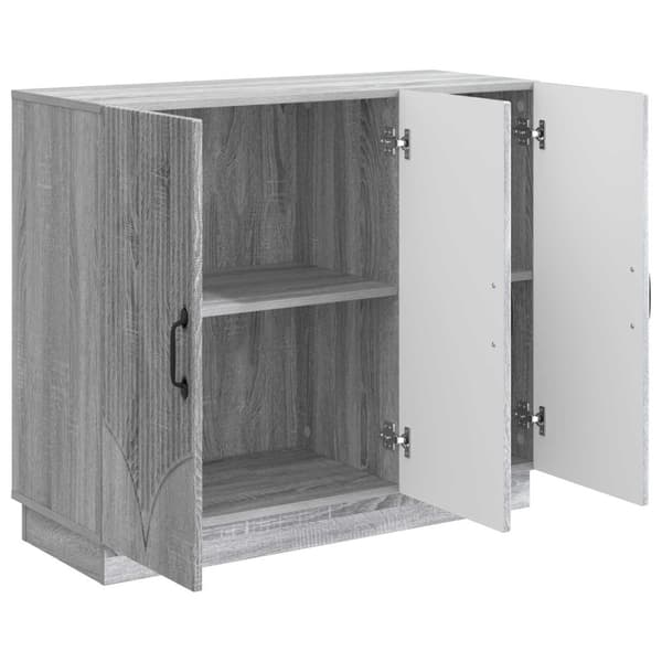 Sideboard Grå sonoma-ek 89 x 34,5 x 77 cm Konstruerat trä
