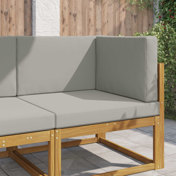 Utomhus Soffa Kudde 3 pcs Grå Polyester