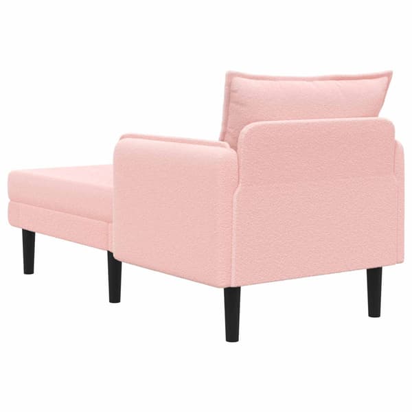 Stor schäslong Rosa Bouclé