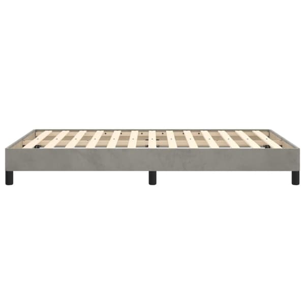 Sängram utan madrass ljusgrå 120x200 cm sammet