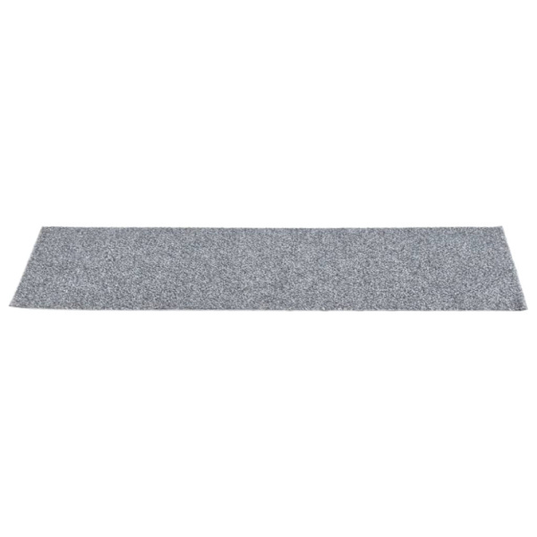 Trappmattor självhäftande 15 st 76x20 cm ljusgrå rektangulära