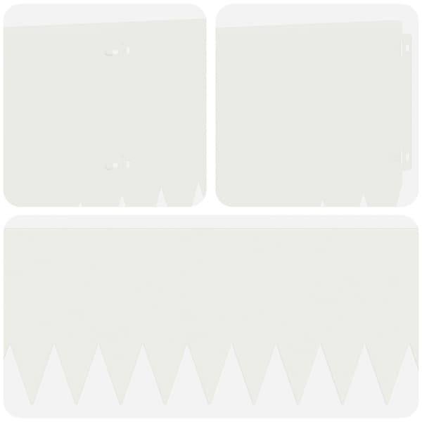 Kant för gräsmatta 10 pcs 103 x 25 cm Stål Vit