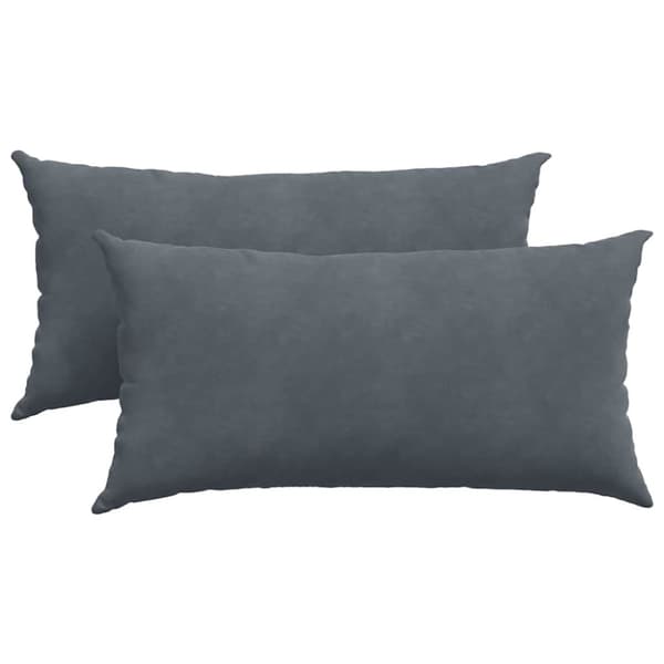 Sofakuddar 2 pcs Mörkgrå 80 x 40 cm Kordread tyg