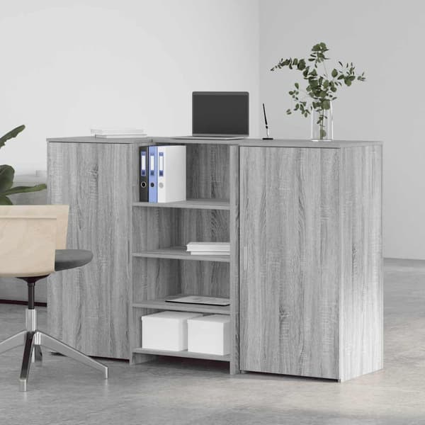 Receptionsdisk grå sonoma 155x50x103,5 cm konstruerat trä