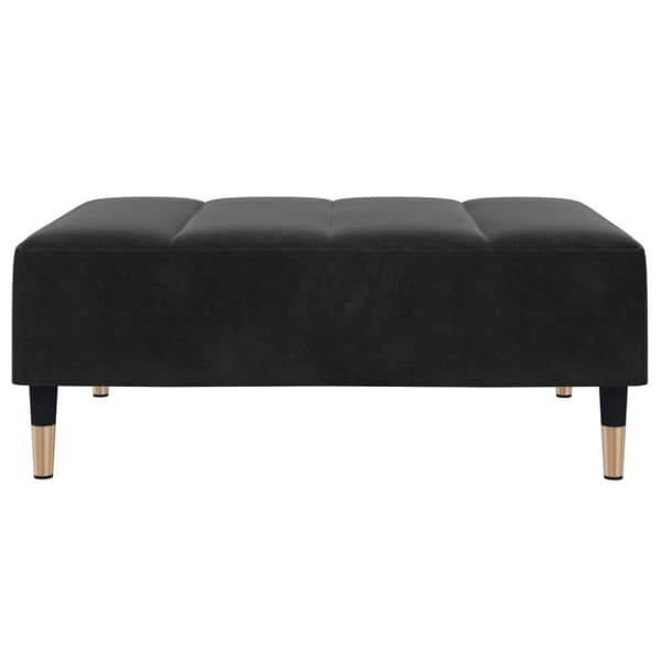 Fotpall svart 77x55x31 cm sammet
