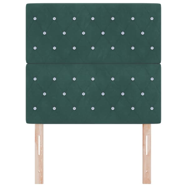 Huvudgavel Mörkgrön 90 cm Sammet