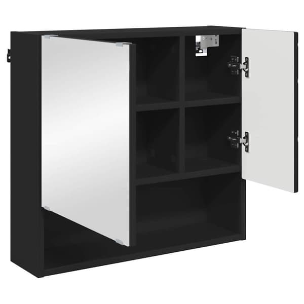 Badrumsmöbelset 3 st Svart 61 x 35 x 64 cm