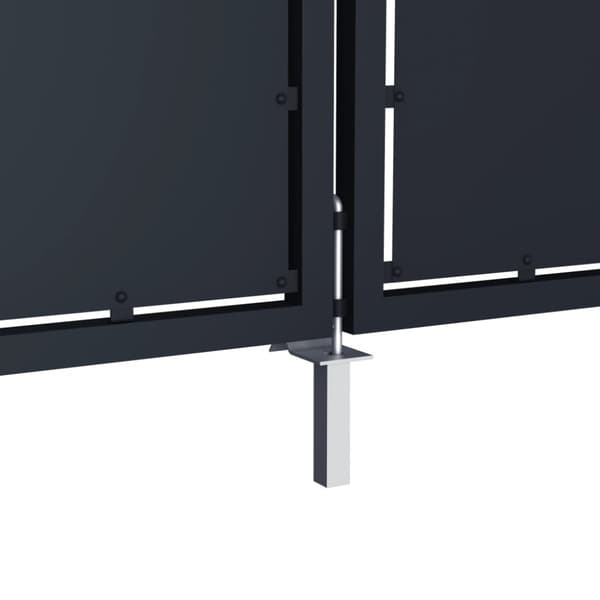 Trädgårdsgrind stål 400x200 cm antracit