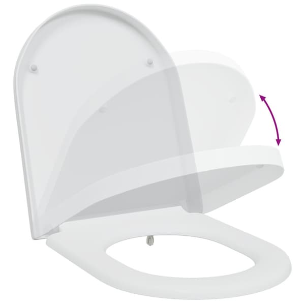Toalettstol Vit 49 x 36 x 4 cm Duroplast