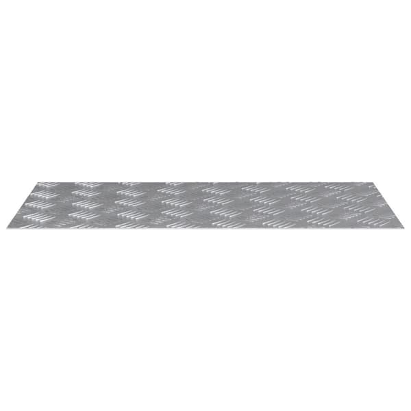 Trappsteg Rektangulär 2 pcs Silver 80 x 40 cm Aluminium