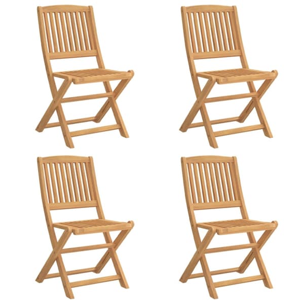 Hopfällbara stolar 4 st 57x49x90 cm massivt trä akacia
