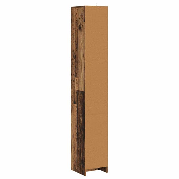 Badrumsskåp Gammalt trä 30 x 33 x 190 cm Konstruerat trä