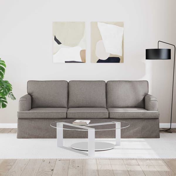 Soffa Taupe 201 x 80 x 85 cm tyg