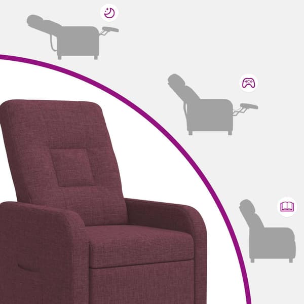 Massagefåtölj Lila Tyg