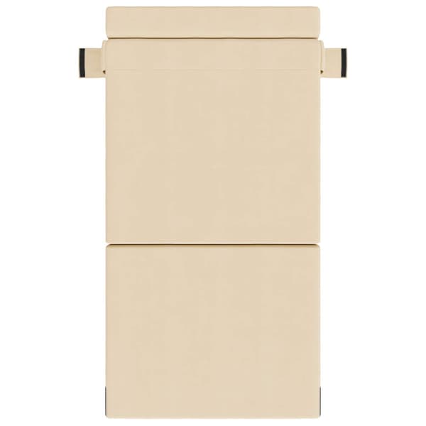 Fällbar Soffbed Gräddvit 70 x 80 x 60 cm Tyg