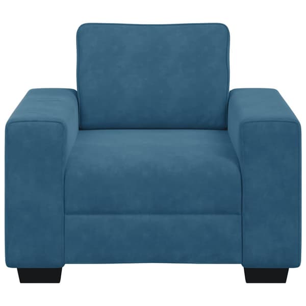 Soffstol blå 100x77x82 cm sammet