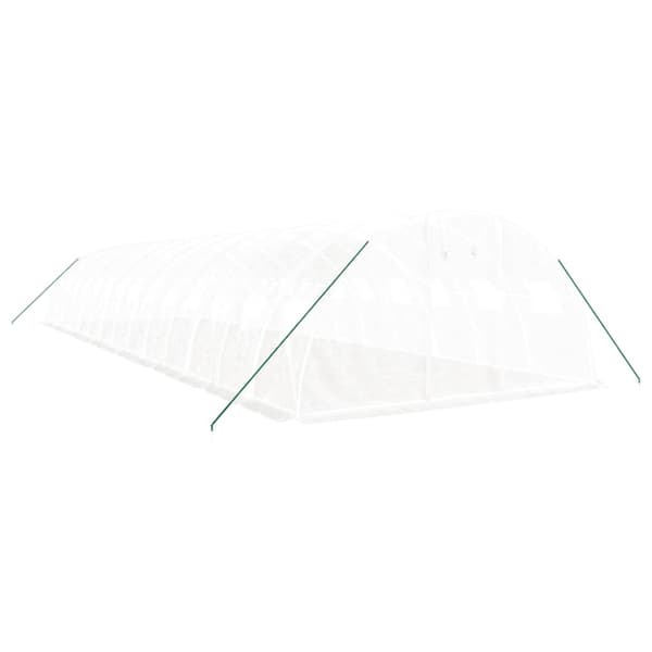Växthus med stålram vit 56 m² 14x4x2 m