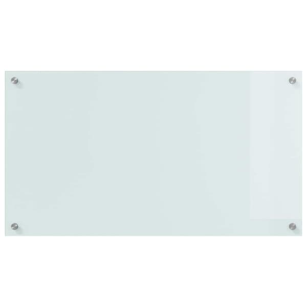Köksskydd 2 pcs Vit 90 x 50 cm härdat glas