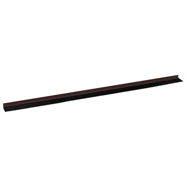 Självhäftande dörrborstlist 12 pcs Brun 100 cm