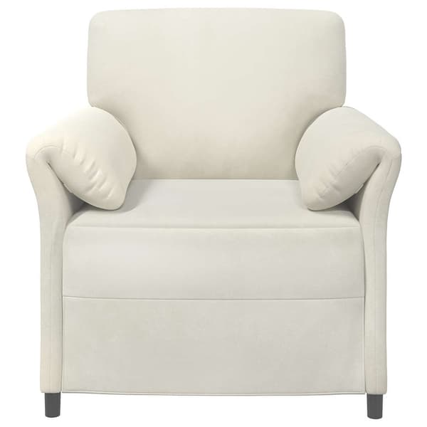 En-sitssoffa Gräddvit 88 x 83 x 95 cm Sammet