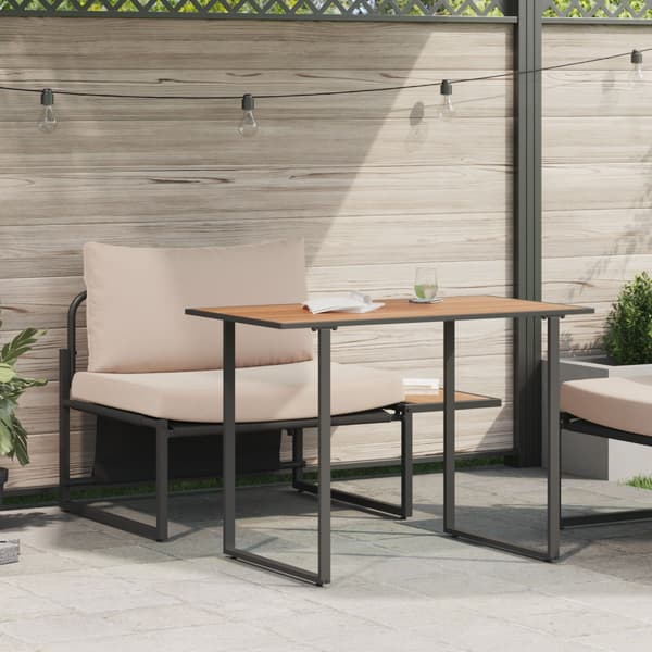 Utomhusstålstolar 2 pcs Taupe Stål