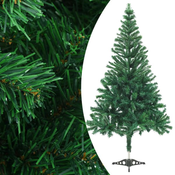 Belyst plastgran med kulor 210 cm 910 grenar