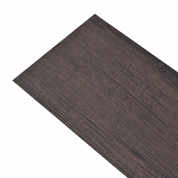 Golvplankor 18 pcs Mörkbrun 2,51 m² PVC