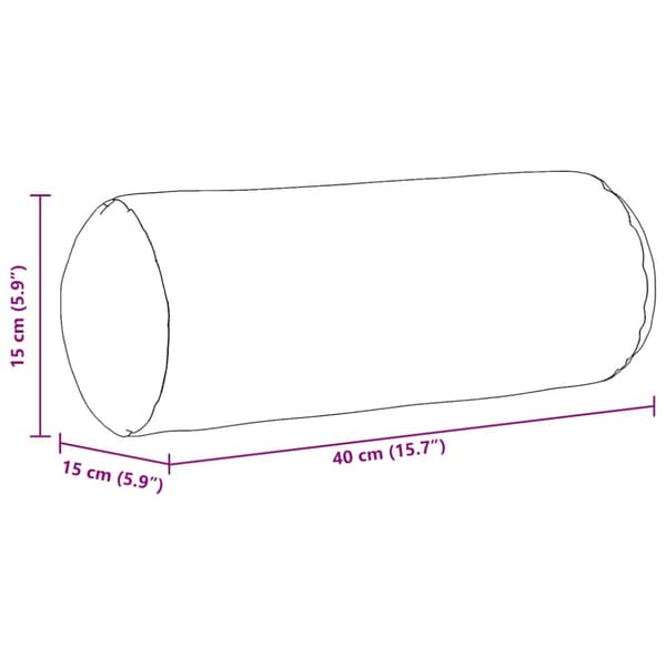 Bolsterkuddar 2 pcs Mörkgrön Ø 15 x 40 cm Kordread tyg