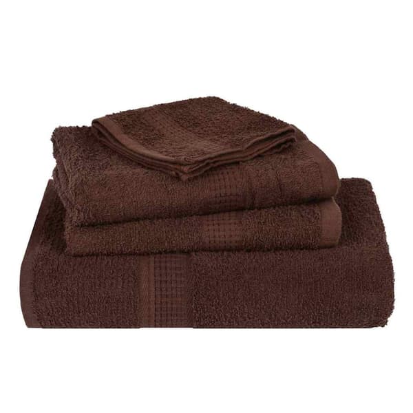 Handdukar FROGN 10 st brun 50x100 cm 360 gsm