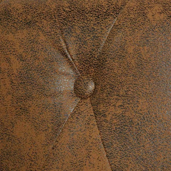 Chesterfield Soffa 3-Sits Brun Konstläder