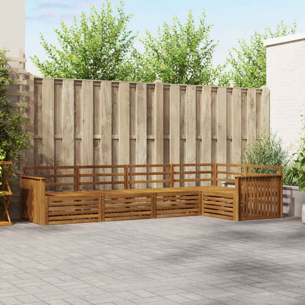 Utomhussoffset 5 pcs Naturfärg