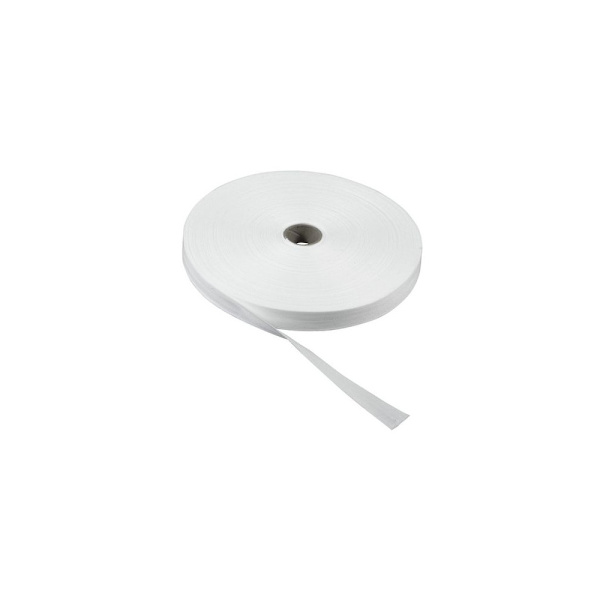 Bomullsband 50mx13mm vit