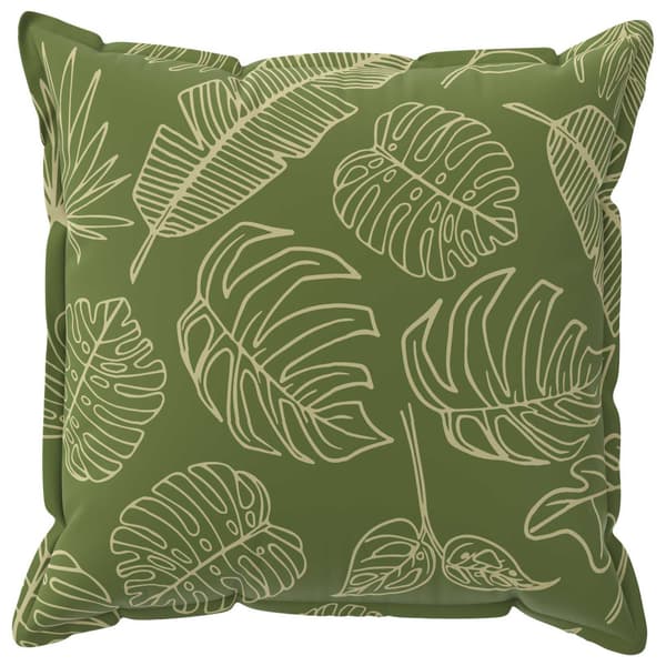 Kuddöverdrag 6 st HOUTEN Bladdesign 65 x 65 cm Polyester