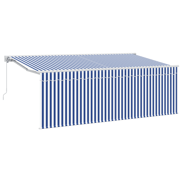 Utfällbar markis Blå 350 x 200 cm tyg