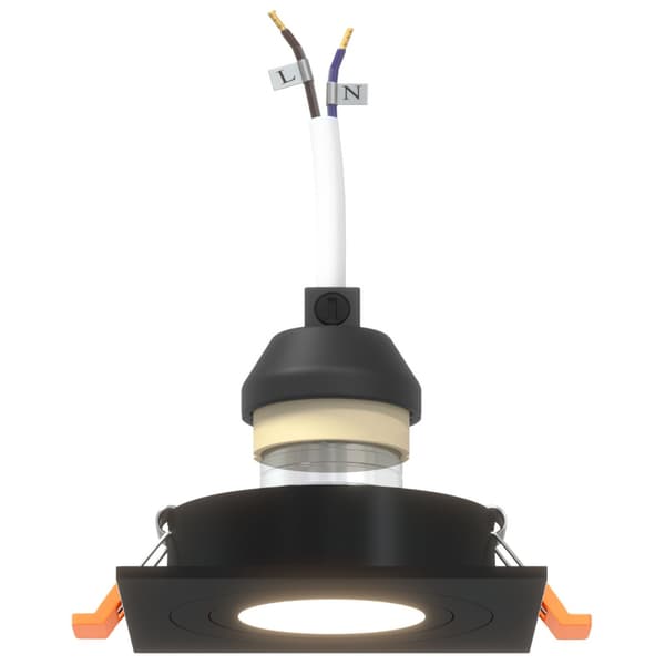 Spotlight 6 pcs Svart 9 x 9 x 2 cm Aluminium