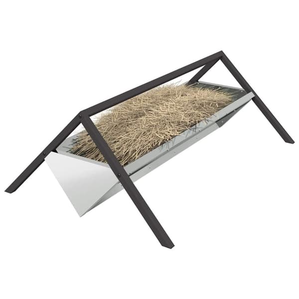 Fodertrog för boskap Silver 111 x 76 x 38 cm Galvaniserat Stål