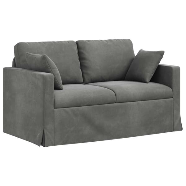 Soffset 2 pcs Mörkgrå 138 x 78 x 80 cm Sammet