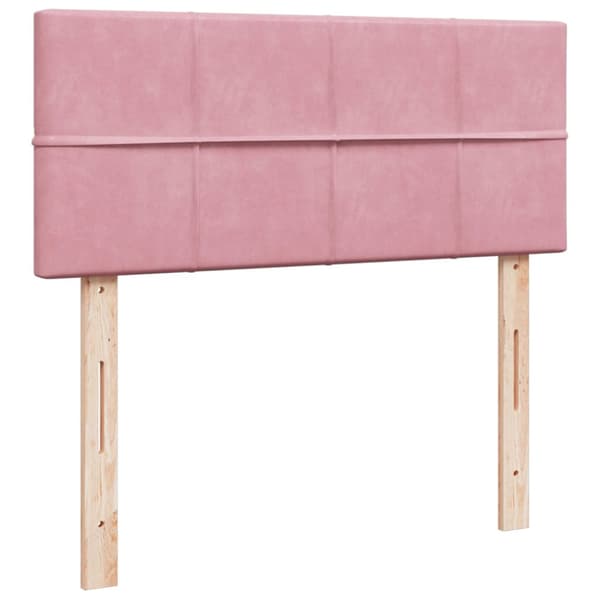 Ramsäng med madrass rosa 120x190 cm sammet
